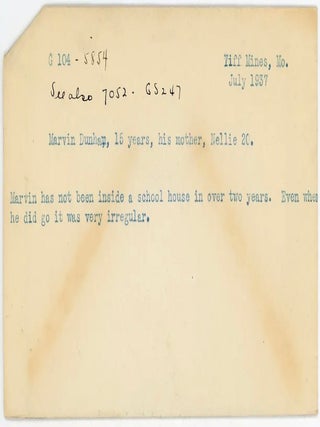 Unpublished Photographic Archive of the National Child Labor Committee, 1931–1953