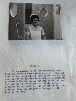 MISSIONARY NURSE at NAZARETH, ISRAEL HOSPITAL in the MID 1960s PHOTOS and TESTIMONY ALBUM