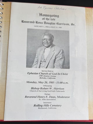 "African American Baptist Nurses Guild & First Aid Ephemera Album, St. John District, Bay Area CA, 1976–1985"
