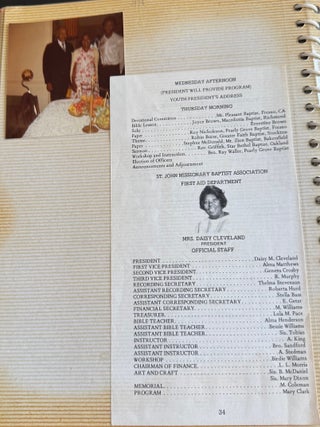 "African American Baptist Nurses Guild & First Aid Ephemera Album, St. John District, Bay Area CA, 1976–1985"
