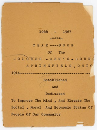 Archive of Olie V. Gregory, African American Writer, Historian, and Civic Leader, Springfield, Ohio, 1850s–1969