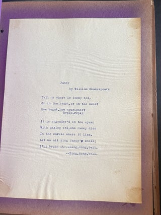 ALBUM OF POETS 1947 SCHOOL ASSIGNMENT MYRON E. ROWE KINGSTON, NY