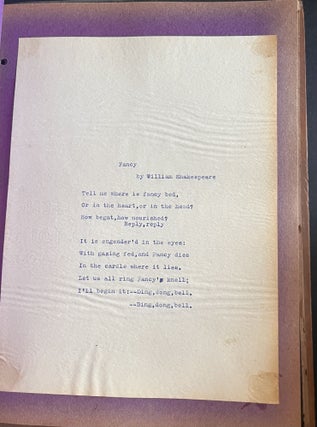 ALBUM OF POETS 1947 SCHOOL ASSIGNMENT MYRON E. ROWE KINGSTON, NY