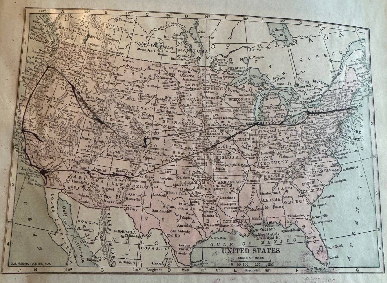 AMERICAN RAILROAD TRIP, 1923 — FROM BOSTON TO CALIFORNIA AND BACK