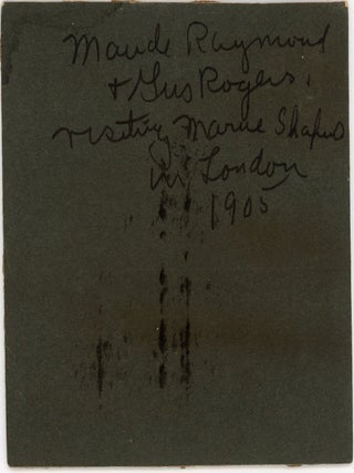 MAUD RAYMOND & GUS ROGERS VAUDEVILLE PHOTOGRAPH ARCHIVE EARLY CAREER PORTRAITS, &ldquo;TOPSY&rdquo; AT UNION SQUARE ACADEMY OF MUSIC, AND TOURING PHOTOS, 1895&ndash;c.1905