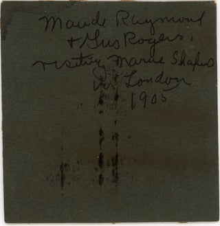 MAUD RAYMOND & GUS ROGERS VAUDEVILLE PHOTOGRAPH ARCHIVE EARLY CAREER PORTRAITS, “TOPSY” AT UNION SQUARE ACADEMY OF MUSIC, AND TOURING PHOTOS, 1895–c.1905