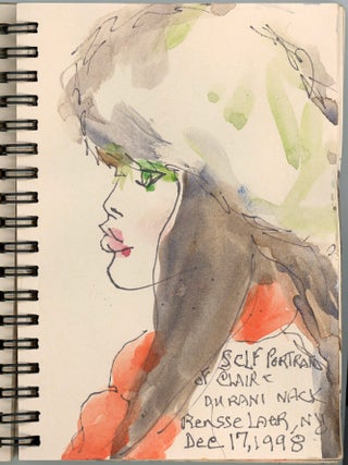 Artist Sketchbook &ldquo;Hot and Cool&rdquo; 1995&ndash;1998 &mdash; Claire Durani Nack &mdash; Self-Portraits