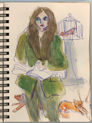 Artist Sketchbook &ldquo;Hot and Cool&rdquo; 1995&ndash;1998 &mdash; Claire Durani Nack &mdash; Self-Portraits
