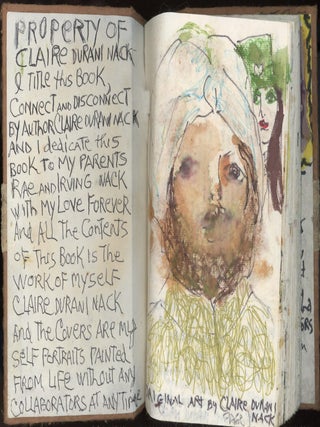 CONNECT & DISCONNECT &mdash; CLAIRE DURANI NACK ARTIST BOOK &mdash; SELF-PORTRAIT COVERS &mdash; POEMS, COLLAGE, NUDES &mdash; 2001