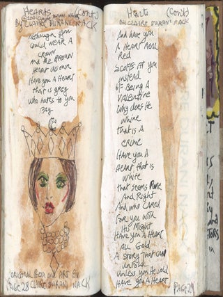 CONNECT & DISCONNECT &mdash; CLAIRE DURANI NACK ARTIST BOOK &mdash; SELF-PORTRAIT COVERS &mdash; POEMS, COLLAGE, NUDES &mdash; 2001
