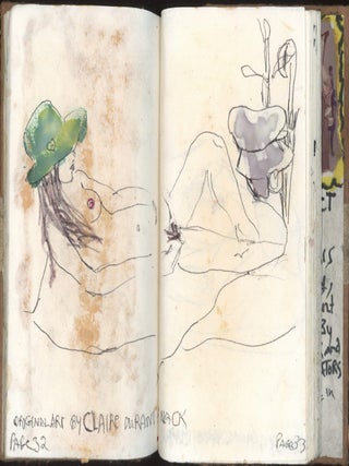 CONNECT & DISCONNECT &mdash; CLAIRE DURANI NACK ARTIST BOOK &mdash; SELF-PORTRAIT COVERS &mdash; POEMS, COLLAGE, NUDES &mdash; 2001