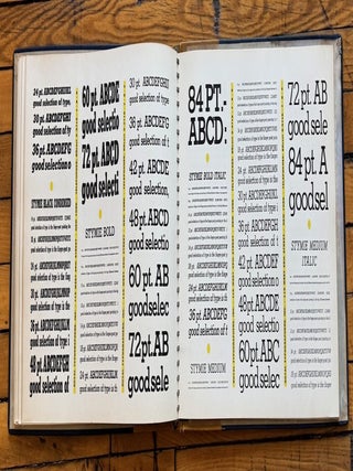 ROYAL TYPOGRAPHERS, INC. — OVERSIZE TYPE SPECIMEN BOOK (NYC, 66 PAGES)
