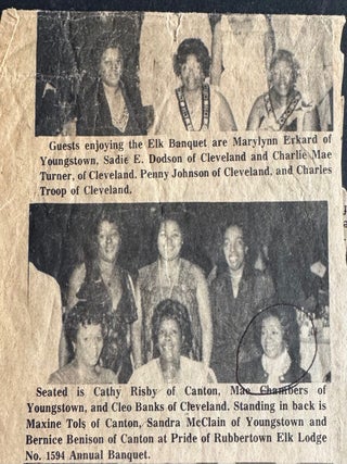 BLACK ELKS CLUB CLEVELAND OHIO WOMEN LEADERSHIP 1970s