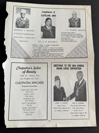 BLACK ELKS CLUB CLEVELAND OHIO WOMEN LEADERSHIP 1970s