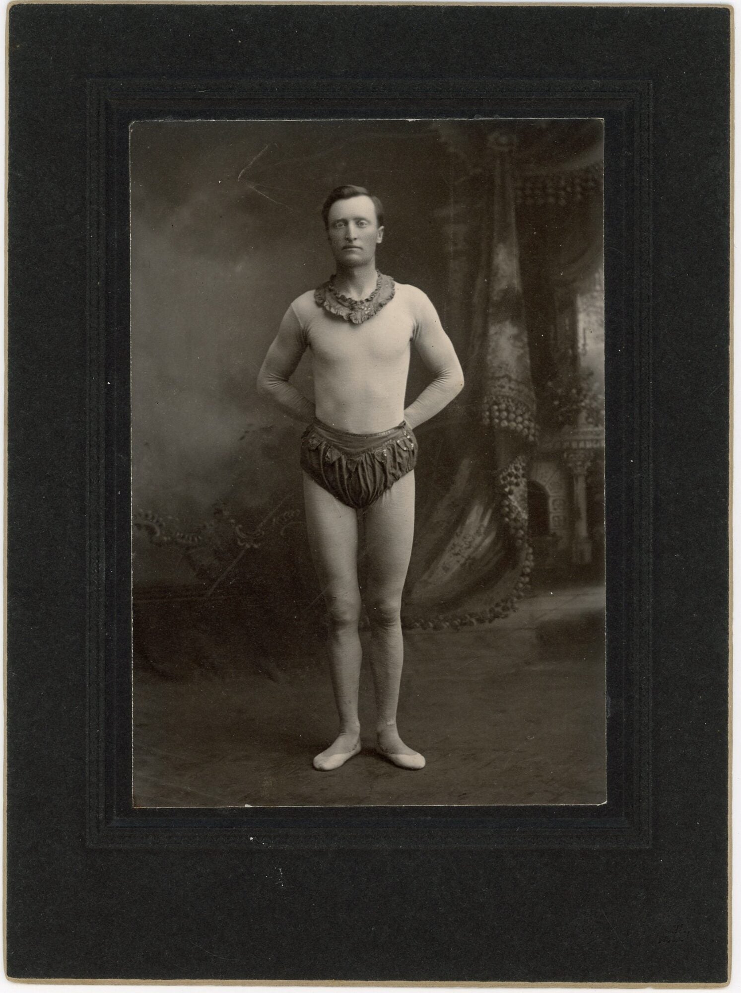 Acrobat Costumes Real 1890s THEATRICAL COSTUME PORTRAIT OF MALE ACROBAT OR STAGE PERFORMER ...