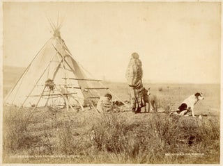 Item #1623 CANADIAN WEST DOUBLE-SIDED NOTMAN ALBUMEN PHOTO INDIGENOUS CAMP & SELKIRK VIEW