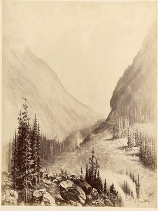 CANADIAN WEST DOUBLE-SIDED NOTMAN ALBUMEN PHOTO INDIGENOUS CAMP & SELKIRK VIEW