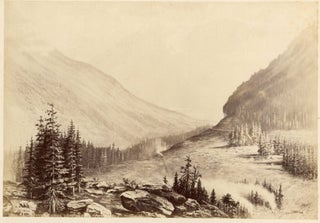 CANADIAN WEST DOUBLE-SIDED NOTMAN ALBUMEN PHOTO INDIGENOUS CAMP & SELKIRK VIEW