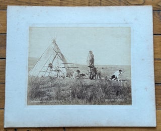 CANADIAN WEST DOUBLE-SIDED NOTMAN ALBUMEN PHOTO INDIGENOUS CAMP & SELKIRK VIEW