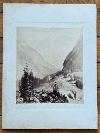 CANADIAN WEST DOUBLE-SIDED NOTMAN ALBUMEN PHOTO INDIGENOUS CAMP & SELKIRK VIEW