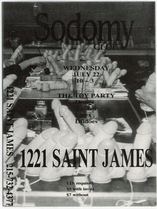 16 LGBTQ CLUB FLYERS / EROTIC & AIDS-ERA NIGHTLIFE EPHEMERA / PHILADELPHIA, NEW YORK & SAN FRANCISCO