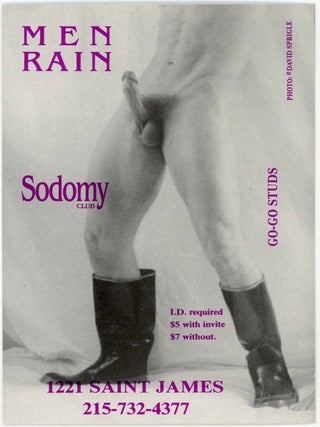 16 LGBTQ CLUB FLYERS / EROTIC & AIDS-ERA NIGHTLIFE EPHEMERA / PHILADELPHIA, NEW YORK & SAN FRANCISCO