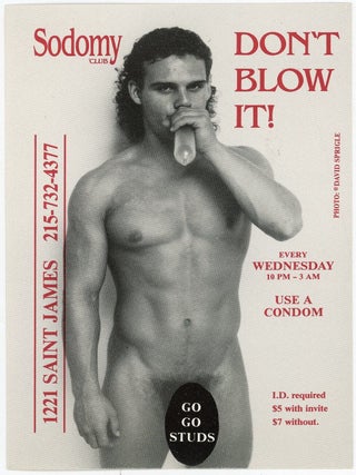 16 LGBTQ CLUB FLYERS / EROTIC & AIDS-ERA NIGHTLIFE EPHEMERA / PHILADELPHIA, NEW YORK & SAN FRANCISCO