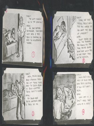 Item #1654 VINTAGE GAY EROTIC PHOTOGRAPHIC COMIC ART CARD SET IN PRESENTATION FOLDER — 28 PANELS