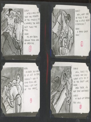 VINTAGE GAY EROTIC PHOTOGRAPHIC COMIC ART CARD SET IN PRESENTATION FOLDER — 28 PANELS