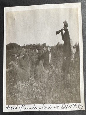 CANADA MOOSE HUNTING, GUIDES, CANOES & CAMP LIFE PHOTO ALBUM, 1916–1930, ROCKY LAKE / CRANBERRY POND / GREAT PUBNICO LAKE