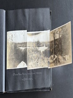 CANADA MOOSE HUNTING, GUIDES, CANOES & CAMP LIFE PHOTO ALBUM, 1916–1930, ROCKY LAKE / CRANBERRY POND / GREAT PUBNICO LAKE
