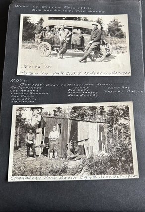 CANADA MOOSE HUNTING, GUIDES, CANOES & CAMP LIFE PHOTO ALBUM, 1916–1930, ROCKY LAKE / CRANBERRY POND / GREAT PUBNICO LAKE