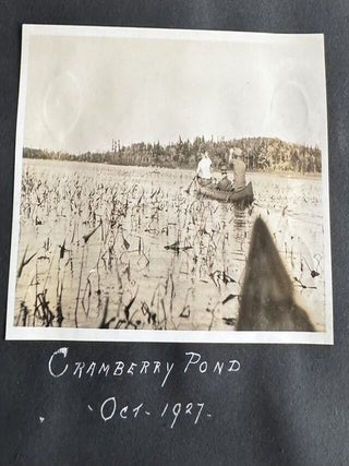 CANADA MOOSE HUNTING, GUIDES, CANOES & CAMP LIFE PHOTO ALBUM, 1916–1930, ROCKY LAKE / CRANBERRY POND / GREAT PUBNICO LAKE