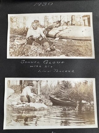 CANADA MOOSE HUNTING, GUIDES, CANOES & CAMP LIFE PHOTO ALBUM, 1916–1930, ROCKY LAKE / CRANBERRY POND / GREAT PUBNICO LAKE