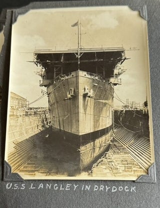 Item #1666 U.S.S. LANGLEY 1932 NAVAL AVIATION PHOTO ALBUM: CUBA, NICARAGUA, PANAMA, AKRON...