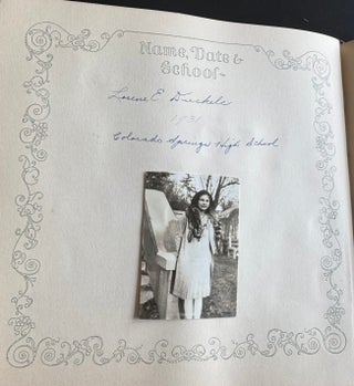 Item #1667 HIGH SCHOOL MEMORIES SCRAPBOOK 1931 COLORADO SPRINGS PALMER HIGH SCHOOL RAINBOW GIRLS...