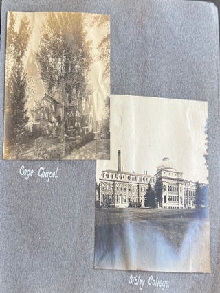 CORNELL UNIVERSITY SIGMA CHI FRATERNITY PHOTO ALBUM 1904-1905 STUDENTS IN DRAG TOBOGGAN RUN SPRING DAY CAMPUS SENIOR TRIP