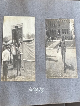 CORNELL UNIVERSITY SIGMA CHI FRATERNITY PHOTO ALBUM 1904-1905 STUDENTS IN DRAG TOBOGGAN RUN SPRING DAY CAMPUS SENIOR TRIP