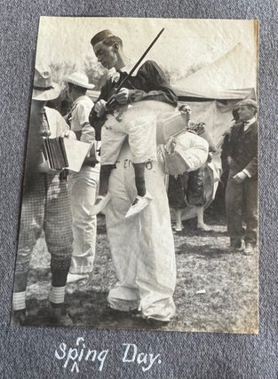 CORNELL UNIVERSITY SIGMA CHI FRATERNITY PHOTO ALBUM 1904-1905 STUDENTS IN DRAG TOBOGGAN RUN SPRING DAY CAMPUS SENIOR TRIP