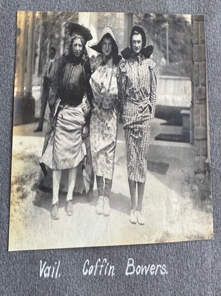 CORNELL UNIVERSITY SIGMA CHI FRATERNITY PHOTO ALBUM 1904-1905 STUDENTS IN DRAG TOBOGGAN RUN SPRING DAY CAMPUS SENIOR TRIP