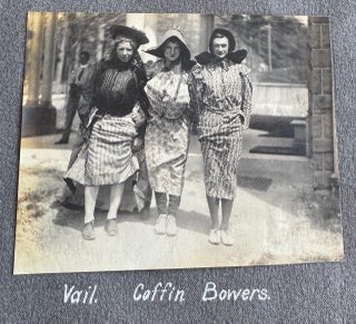 CORNELL UNIVERSITY SIGMA CHI FRATERNITY PHOTO ALBUM 1904-1905 STUDENTS IN DRAG TOBOGGAN RUN SPRING DAY CAMPUS SENIOR TRIP