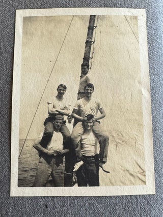 CORNELL UNIVERSITY SIGMA CHI FRATERNITY PHOTO ALBUM 1904-1905 STUDENTS IN DRAG TOBOGGAN RUN SPRING DAY CAMPUS SENIOR TRIP