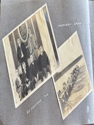CORNELL UNIVERSITY SIGMA CHI FRATERNITY PHOTO ALBUM 1904-1905 STUDENTS IN DRAG TOBOGGAN RUN SPRING DAY CAMPUS SENIOR TRIP