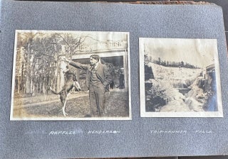 CORNELL UNIVERSITY SIGMA CHI FRATERNITY PHOTO ALBUM 1904-1905 STUDENTS IN DRAG TOBOGGAN RUN SPRING DAY CAMPUS SENIOR TRIP