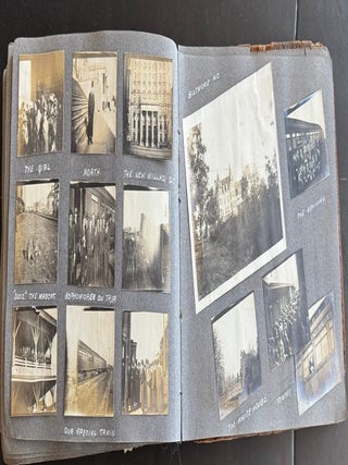 CORNELL UNIVERSITY SIGMA CHI FRATERNITY PHOTO ALBUM 1904-1905 STUDENTS IN DRAG TOBOGGAN RUN SPRING DAY CAMPUS SENIOR TRIP