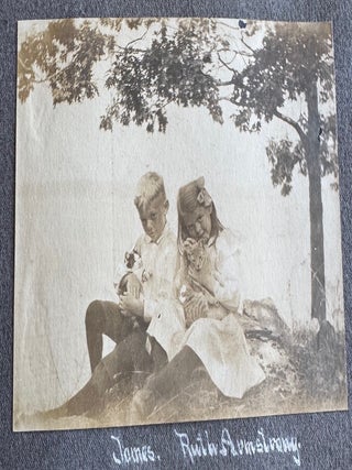 CORNELL UNIVERSITY SIGMA CHI FRATERNITY PHOTO ALBUM 1904-1905 STUDENTS IN DRAG TOBOGGAN RUN SPRING DAY CAMPUS SENIOR TRIP