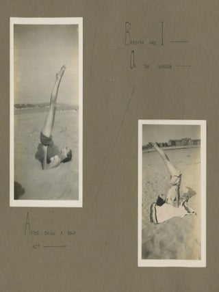 GIRLS TRIP - FUN WITH BOYS ON THE BEACH, EXMOUTH, ENGLAND, 1937 PHOTO ALBUM