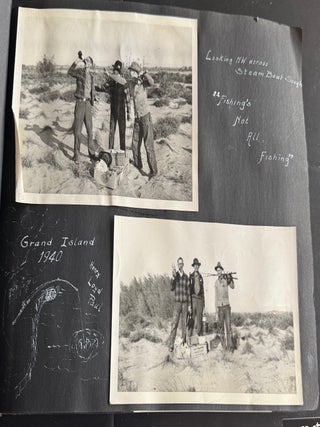 CALIFORNIA WESTERN HUNTING & FISHING PHOTO ALBUM 1915-1947 STRIPED BASS PHEASANT GROUSE CLEAR LAKE NAPA BIG SUR