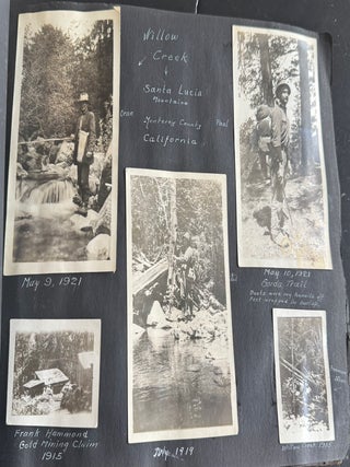 CALIFORNIA WESTERN HUNTING & FISHING PHOTO ALBUM 1915-1947 STRIPED BASS PHEASANT GROUSE CLEAR LAKE NAPA BIG SUR