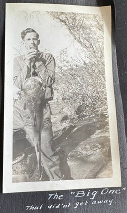 CALIFORNIA WESTERN HUNTING & FISHING PHOTO ALBUM 1915-1947 STRIPED BASS PHEASANT GROUSE CLEAR LAKE NAPA BIG SUR